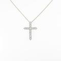 K18YG クロス ダイヤモンドネックレス