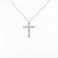 K18YG クロス ダイヤモンドネックレス