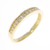 K18YG ハーフエタニティ ダイヤモンドリング