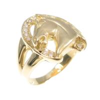 K18YG ホース ダイヤモンドリング