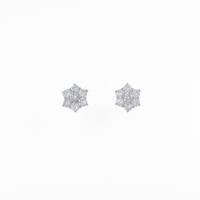 PT フラワー ダイヤモンドピアス