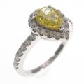 プラチナダイヤモンドリング 1．003ct・FVY・SI2・ペアシェイプ