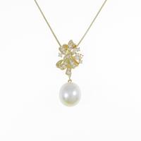 K18YG／750YG シロチョウパールネックレス