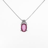 PT ピンクサファイヤネックレス