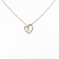 4゜C ハート ダイヤモンドネックレス