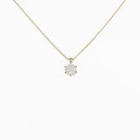 K18YG ソリティア ダイヤモンドネックレス