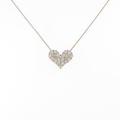 K18PG ハート ダイヤモンドネックレス