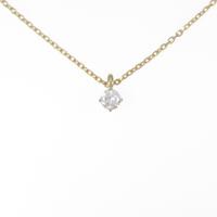 K18YGダイヤモンドネックレス 0．378ct・H・SI1・GOOD