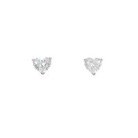 プラチナダイヤモンドピアス 0．514ct・0．543ct・F・VVS2?VS1・ハートシェイプ