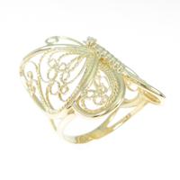 K18YG バタフライ ダイヤモンドリング