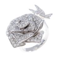 750WG ローズ ダイヤモンドリング