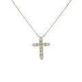 K18YG クロス ダイヤモンドネックレス