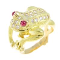 K18YG フロッグ ルビーリング