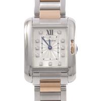 カルティエ WT100024 タンクアングレーズ PGコンビ・11P SSxPG クォーツ