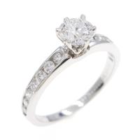 ティファニー ソリティア チャネルセッティング 0．37ct・F・VVS1・3EXT