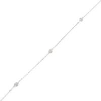 【リメイク】K18WG スリーストーン ダイヤモンドブレスレット