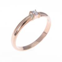 K18PG ソリティア ダイヤモンドリング