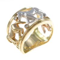 K18YG／PT／K18PG ホース ダイヤモンドリング