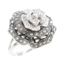 K18WG／K18BG ローズ ダイヤモンドリング