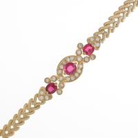 K18YG ルビーブレスレット