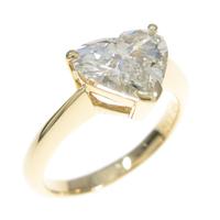 750YG ダイヤモンドリング 2．155ct・VLY・SI2・ハートシェイプ