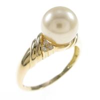 K18YG アコヤパールリング
