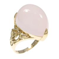 K18YG ローズクオーツリング