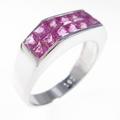 750WG ピンクサファイヤリング
