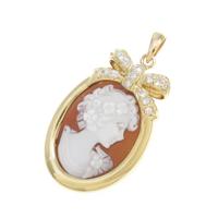 K18YG シェルカメオペンダント