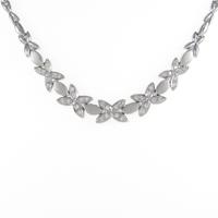 K18WG／PT ダイヤモンドネックレス