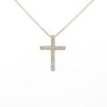 K18YG クロス ダイヤモンドネックレス