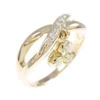 K18YG フラワー ダイヤモンドリング