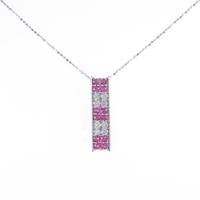 K18WG ルビーネックレス