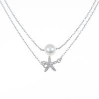 アガット フラワー タンスイパールネックレス