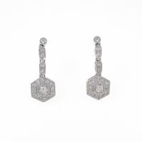 K18WG ダイヤモンドピアス