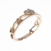 K18PG ハート ダイヤモンドリング