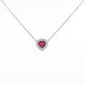【リメイク】PT ハート ルビーネックレス