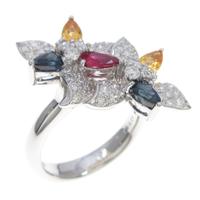 750WG カラーストーンリング