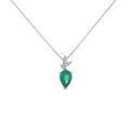 K18WG エメラルドネックレス