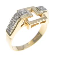 K18YG／PT ダイヤモンドリング