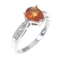 K18WG ガーネットリング