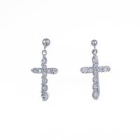 PT クロス ダイヤモンドピアス