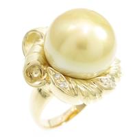 K18YG シロチョウパールリング