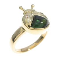 K18YG テントウムシ トルマリンリング