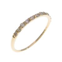 K18YG ハーフエタニティ ダイヤモンドリング