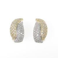 750YG／750WG パヴェ ダイヤモンドピアス