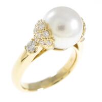 K18YG アコヤパールリング