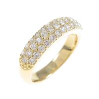 K18YG パヴェ ダイヤモンドピンキーリング