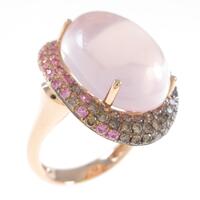 18KPG／18KBG ローズクオーツリング