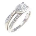 プラチナダイヤモンドリング 1．022ct・F・SI2・ペアシェイプ